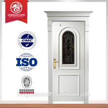 China solid wood door wood glass white door in luxury design                        
                                                                                Supplier's Choice